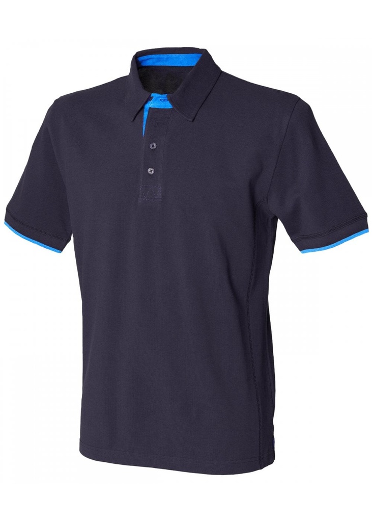 Front Row Contrast Pique Polo Shirt FR200