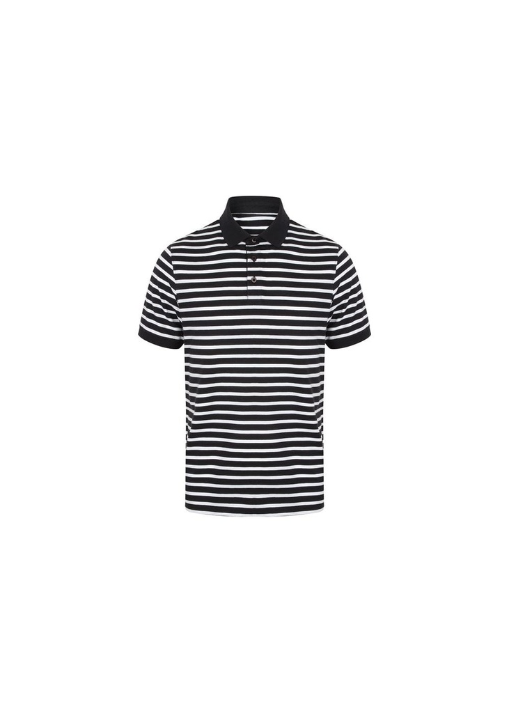 Front Row Striped Jersey Polo Shirt FR230