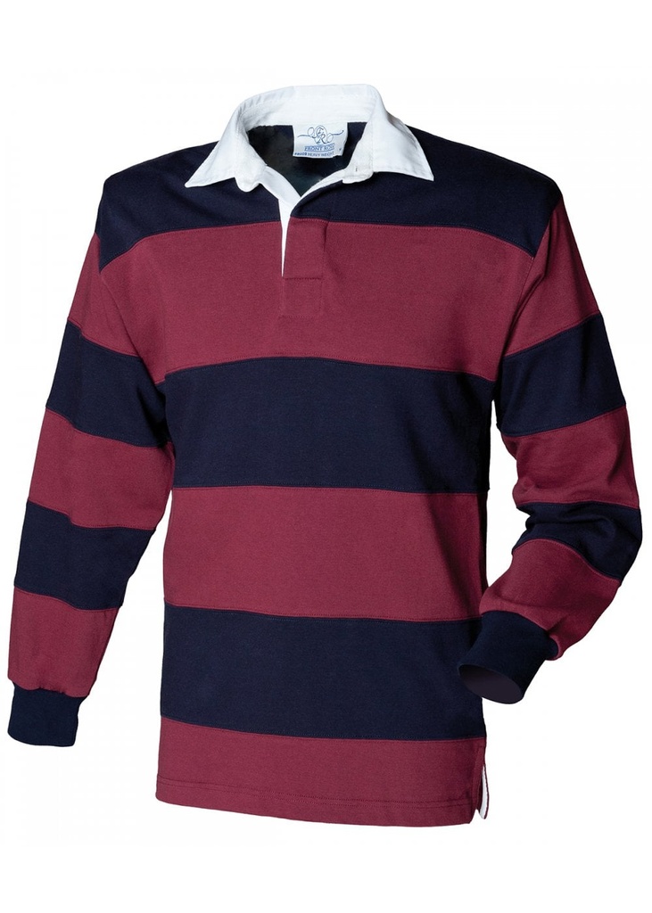 Front Row Sewn Stripe Long Sleeve Rugby Shirt FR08M