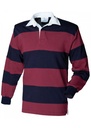 Front Row Sewn Stripe Long Sleeve Rugby Shirt FR08M