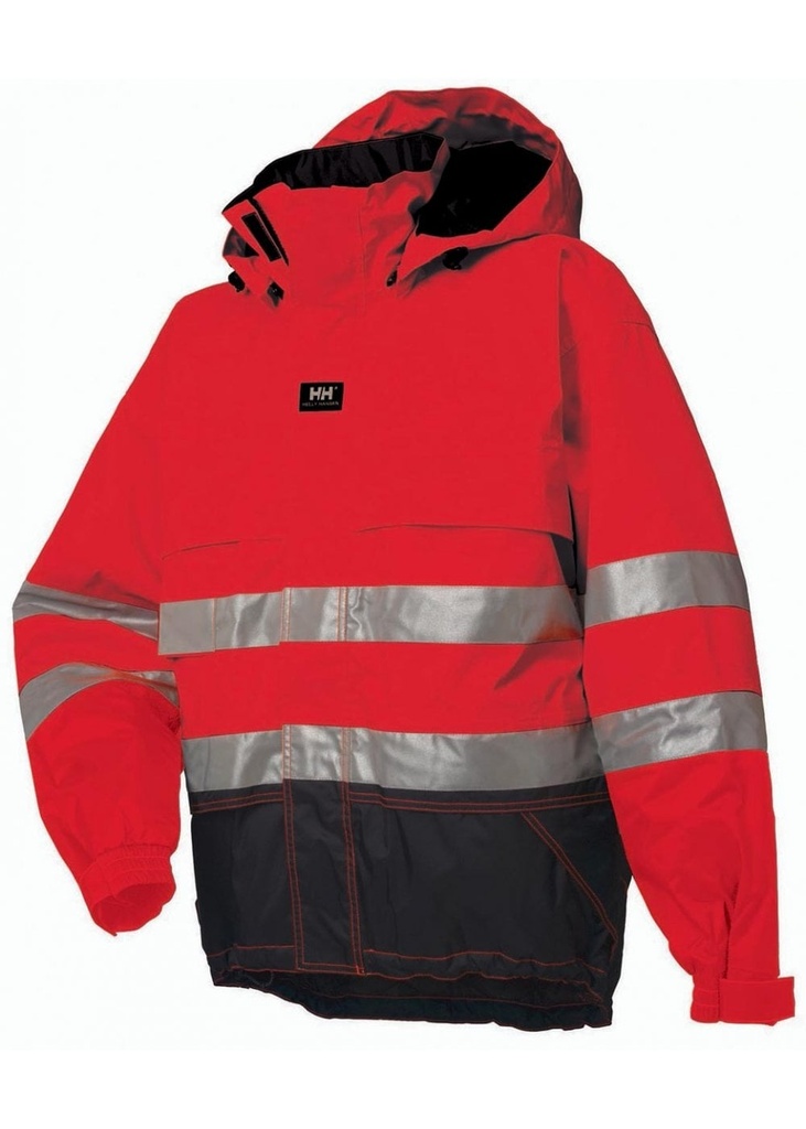 Helly Hansen Hi Vis Class 3 Workwear Insulated Ludvika Jacket 71376 Red/Charcoal M