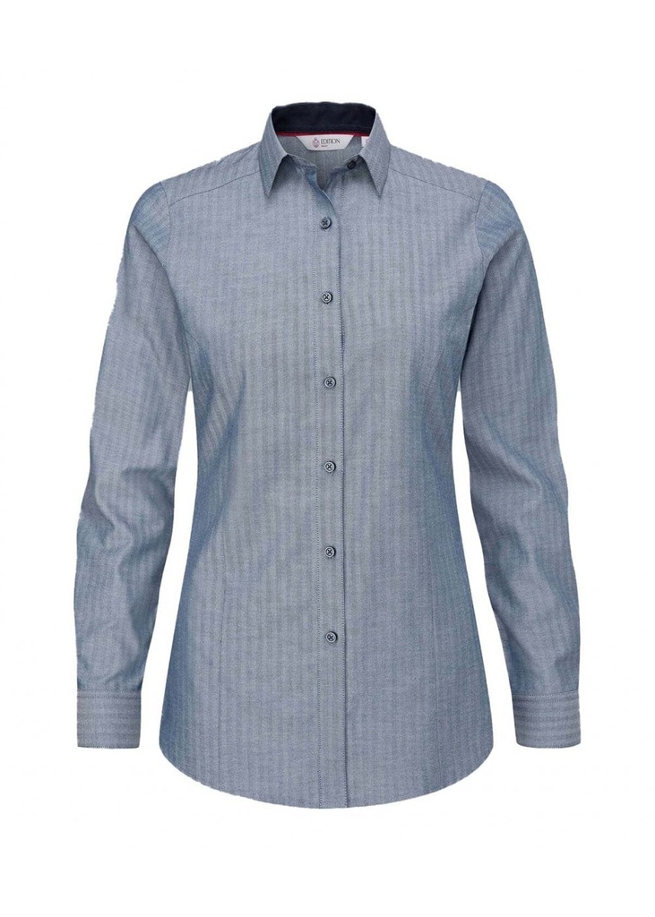 Disley Faith Herringbone Uniform Long Sleeve Blouse DS_FA50LS