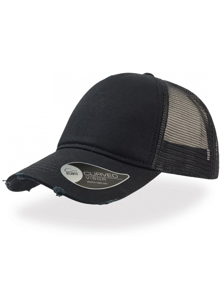 Atlantis Rapper Destroyed 5 Panel Weathered Trucker Cap