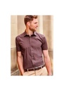 Russell Collection Mens Short Sleeve Fitted Stretch Shirt R947M